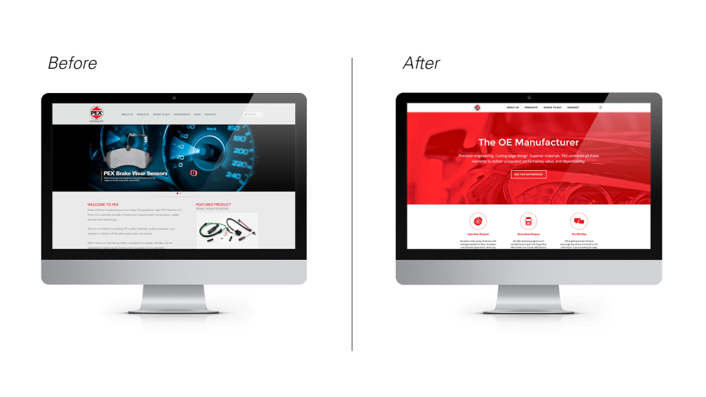 PEX before and after website