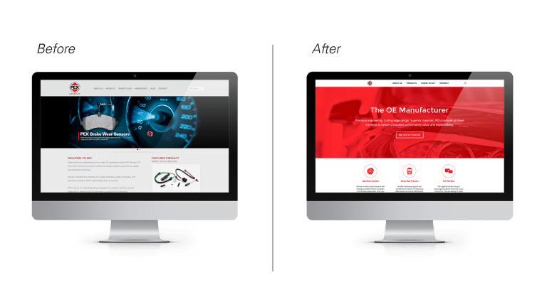 PEX before and after website
