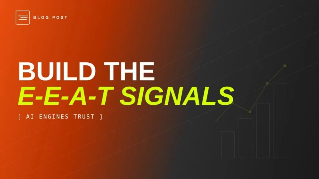 HIP Creative blog header for building E-E-A-T signals AI engines trust for dental and medical content.
