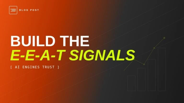 HIP Creative blog header for building E-E-A-T signals AI engines trust for dental and medical content.